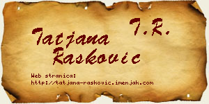 Tatjana Rašković vizit kartica